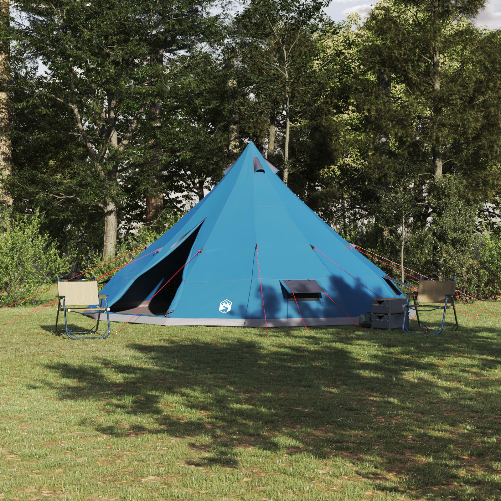 Familietelt Tipi Blå 12 Personers Vandafvisende