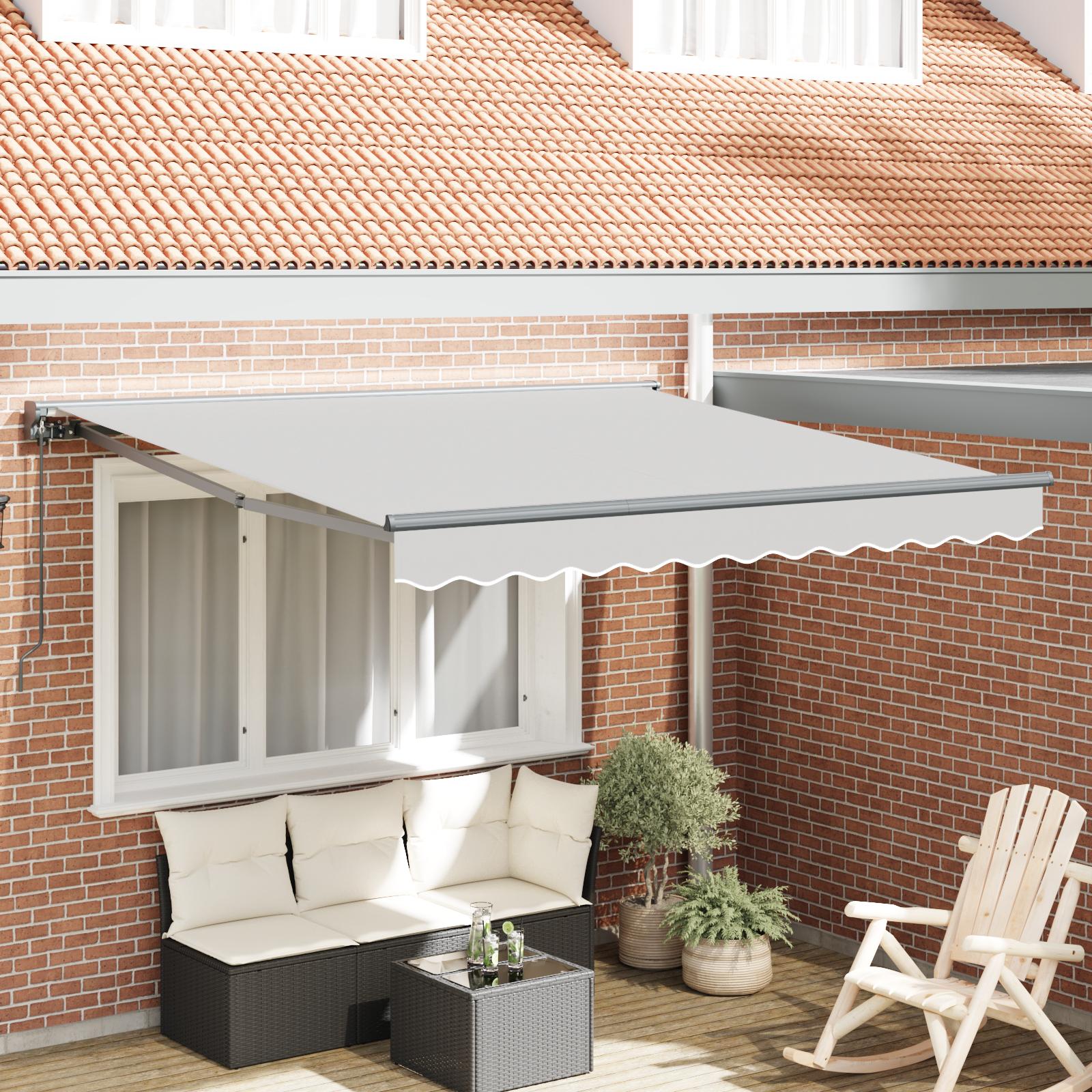 Markiseramme Antracit 3 x 2,5 m Pulverlakeret stål og aluminium