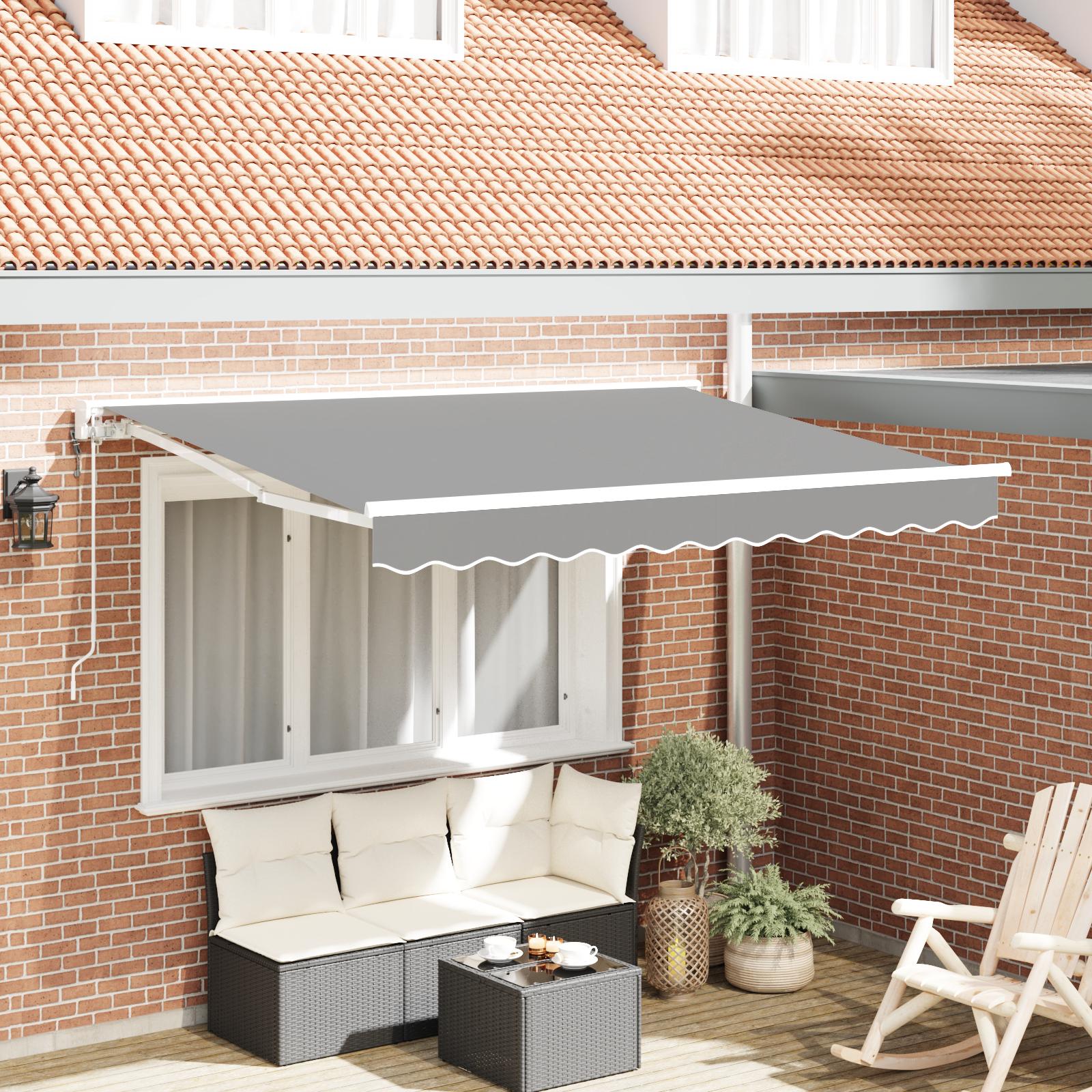 Markiseramme Hvid 2.5 x 2 m Metal