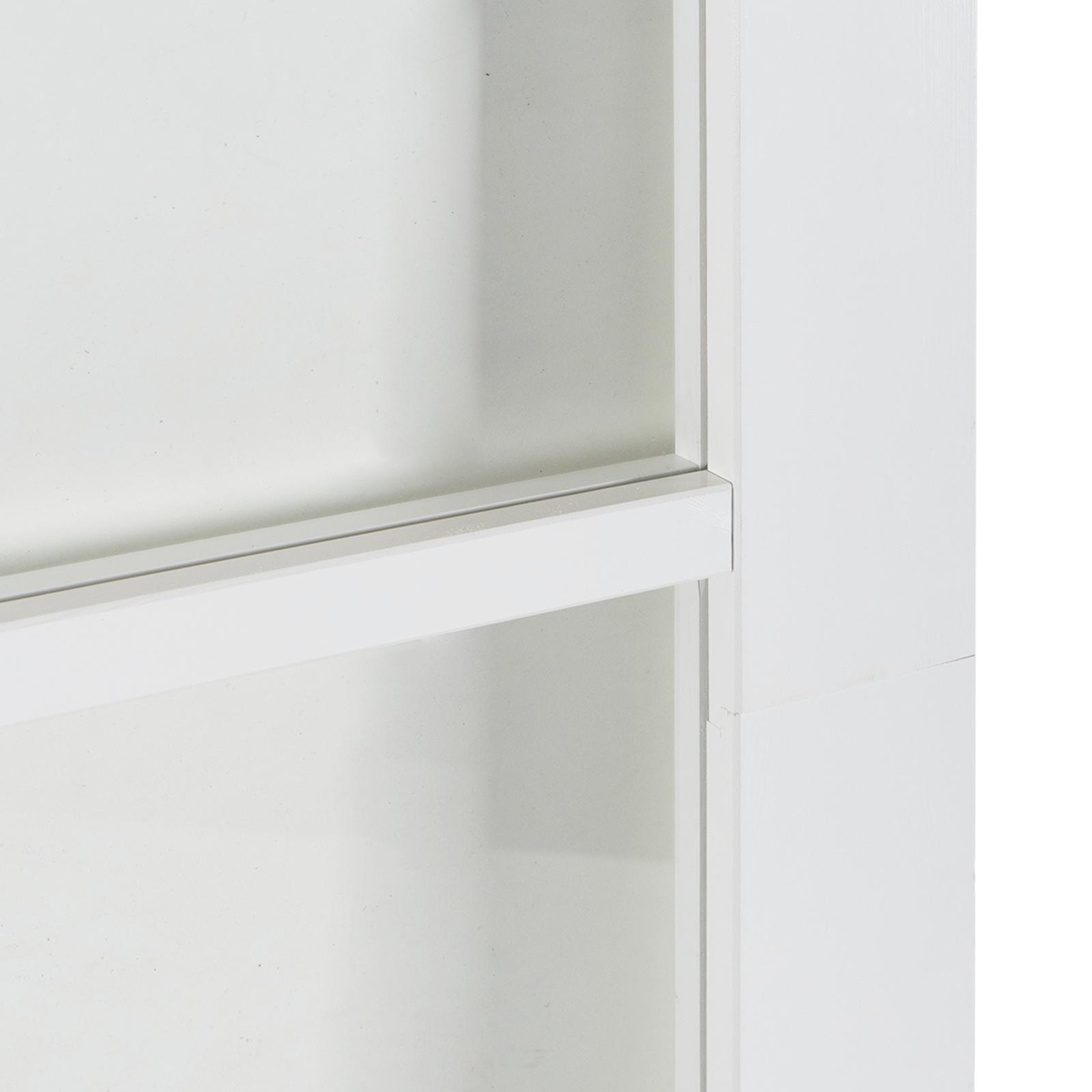 Skydedør med hardware sæt "ORKDAL" Hvid Massivt Træ & Glas