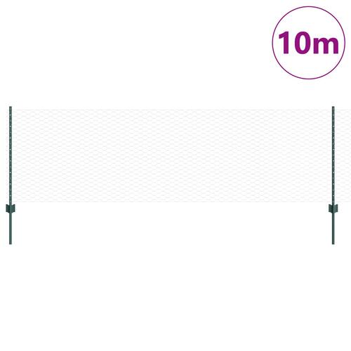 Hegnsstolper 5 stk U-Kanal Grøn 80 cm Stål