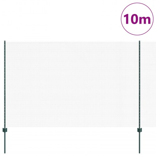 Sekskantet hegn med stolper 10 x 1,6 m - grøn