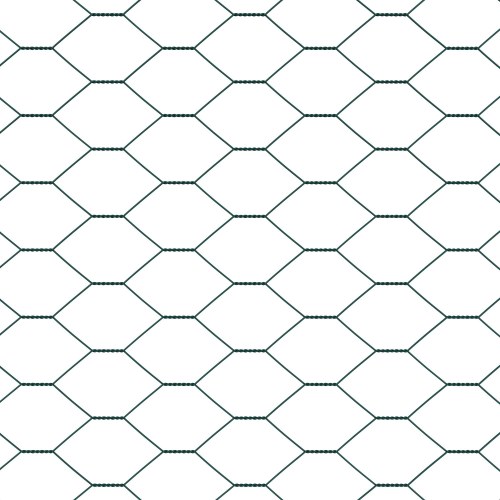 Sekskantet hegn med stolper 10 x 1,6 m - grøn