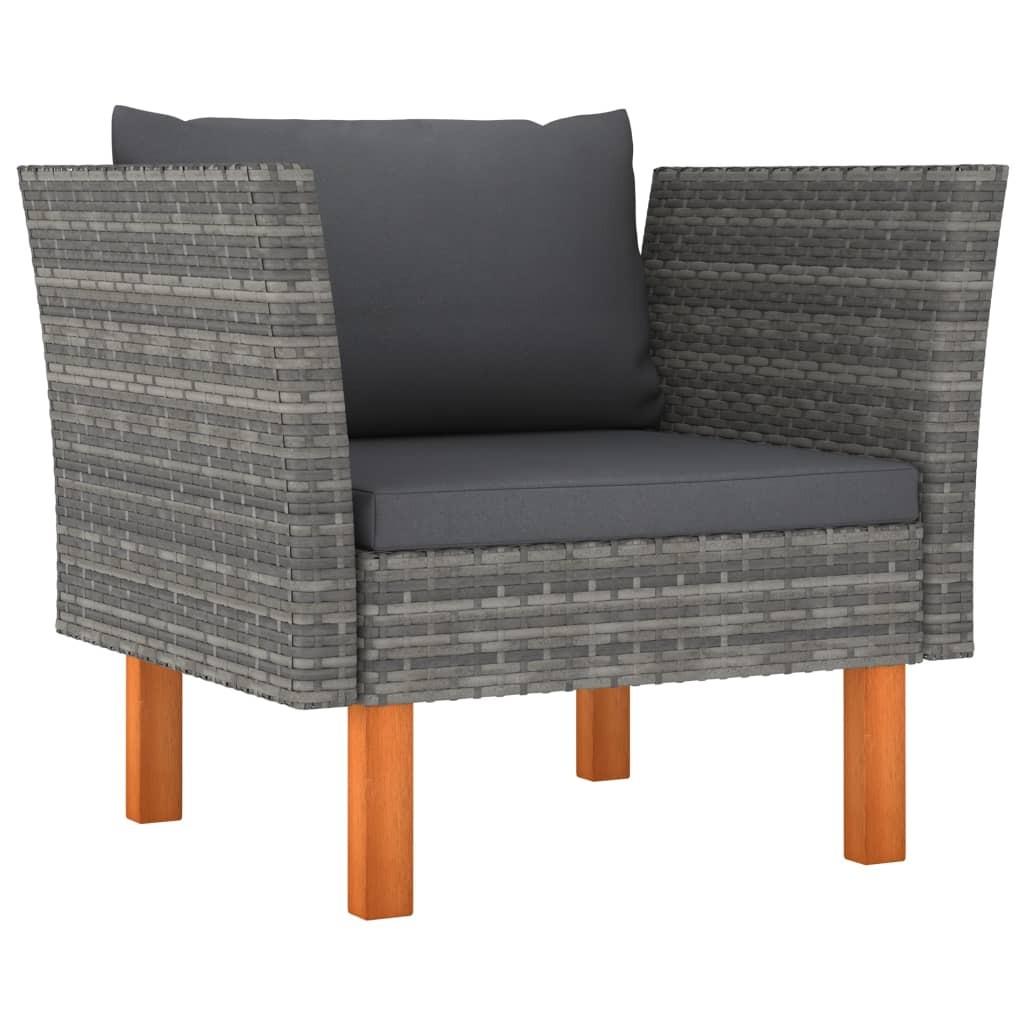 Havesofa Polyrattan Massivt Eukalyptustræ