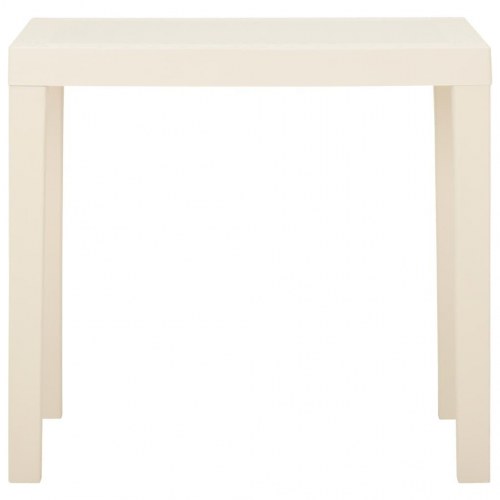 Havebord i plastik - 79 × 65 × 72 cm, hvid