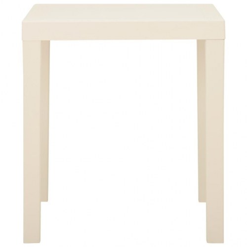 Havebord i plastik - 79 × 65 × 72 cm, hvid