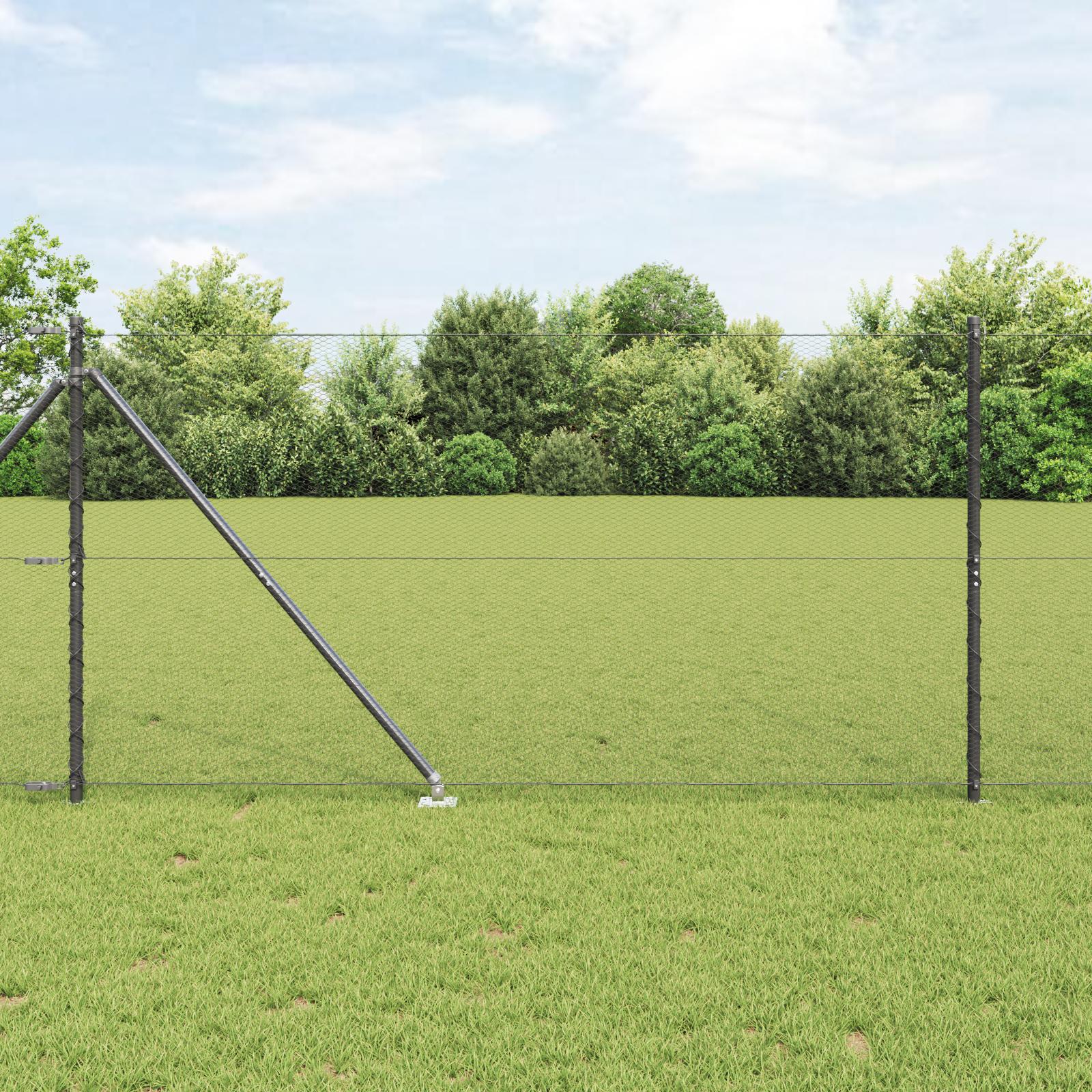 Svejset trådhegn med spidser 50 × 120 cm - PVC-belagt stål, komplet sæt