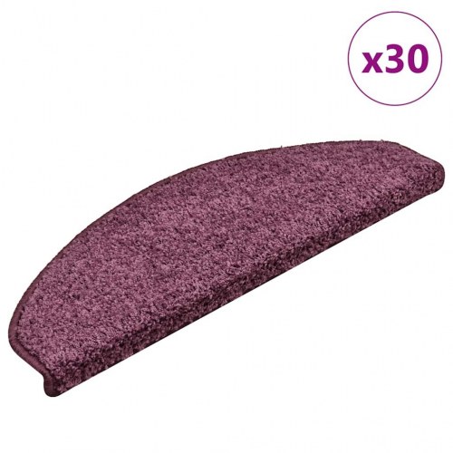 Trappemåtter halvrunde 30 stk. - mørkelilla 65 x 21 x 4 cm