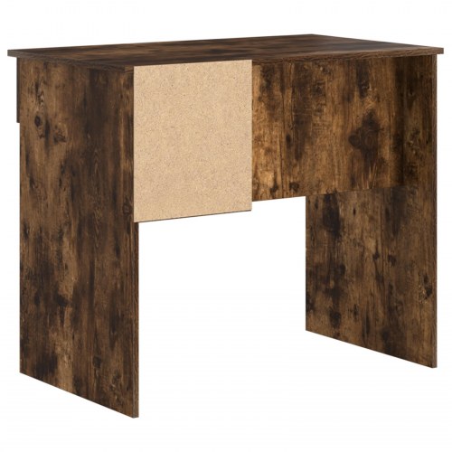 Skrivebord med opbevaring Røget eg 90x49.5x75 cm Konstrueret træ