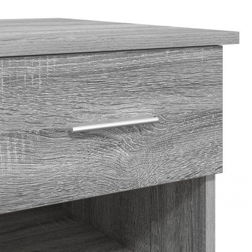 Skrivebord med Opbevaring Grå Sonoma 90x49.5x75 cm Konstrueret træ