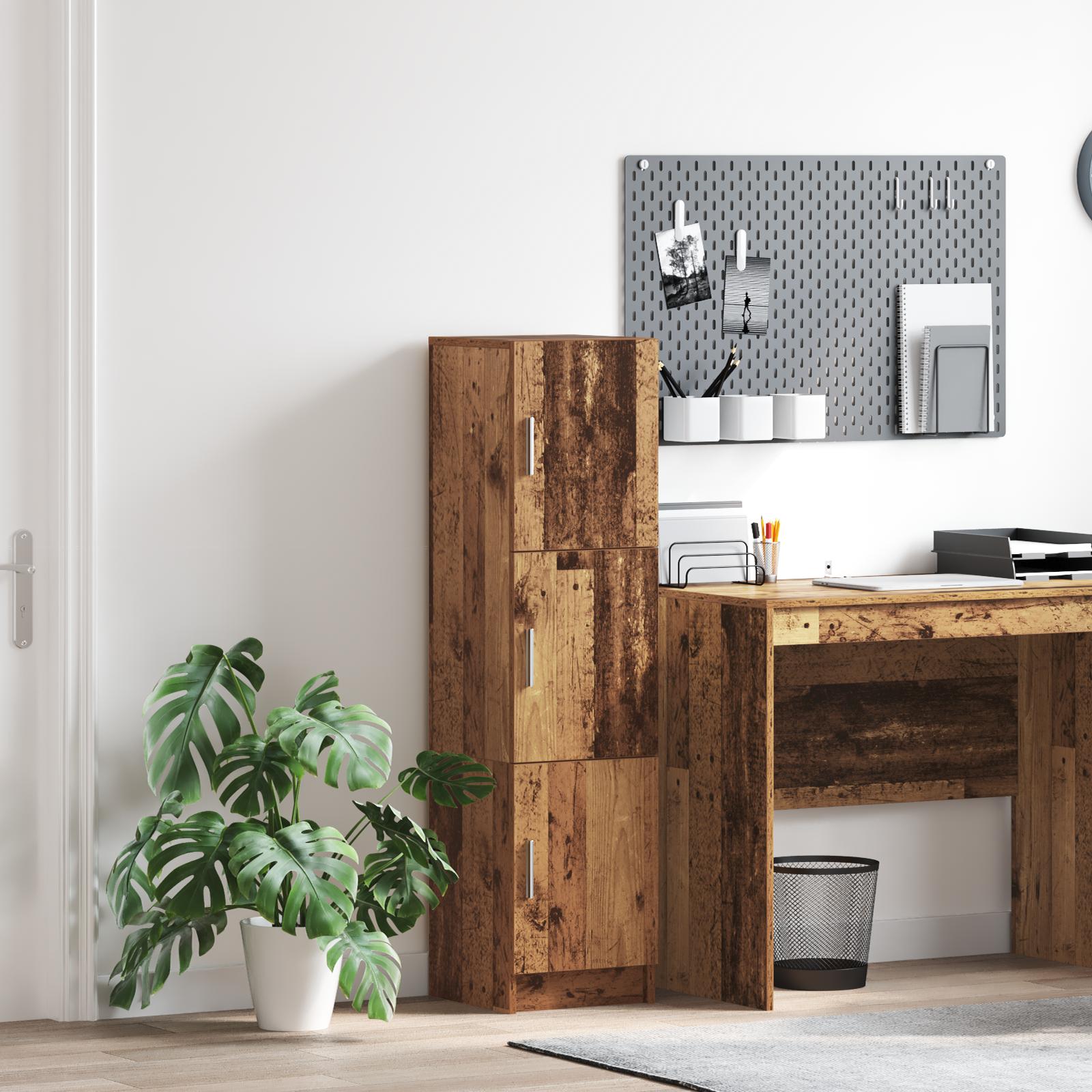 Højskab Gammelt træ 31.5 x 32 x 124 cm Konstrueret træ