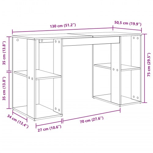 Sort Egetræ Computerbord Sort Egetræ MDF Medium