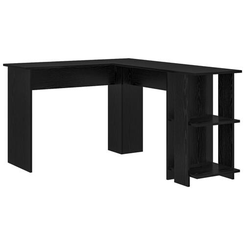 Sort eg hjørneskrivebord Sort eg MDF Medium Hjørneskrivebord