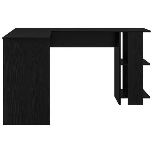 Sort eg hjørneskrivebord Sort eg MDF Medium Hjørneskrivebord