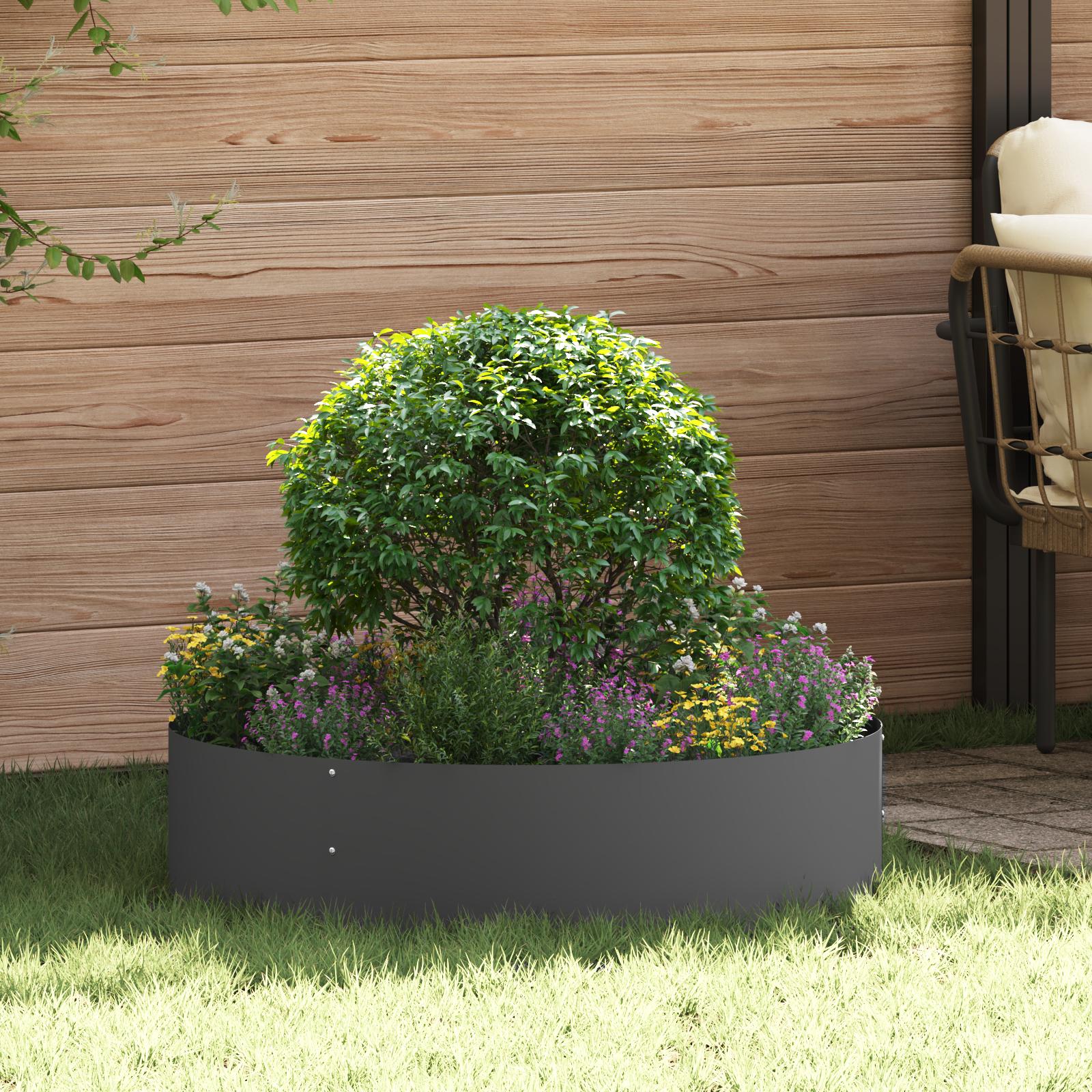 Stor Metalplante Sort Metal Stor Holdbar Rund Minimalistisk