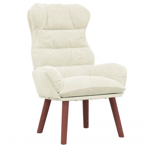 Afslappende Stol Creme Velvet