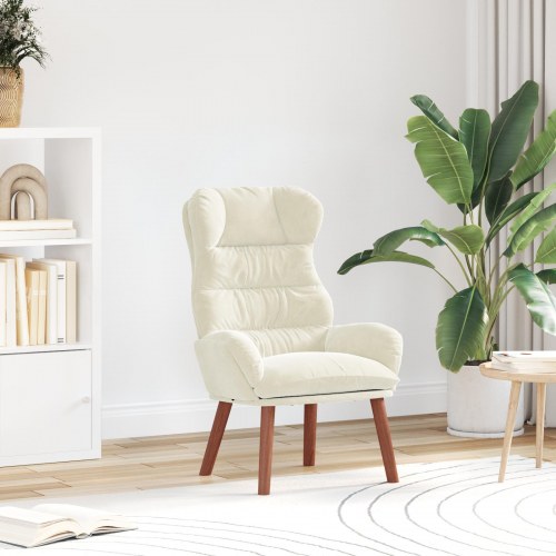 Afslappende Stol Creme Velvet