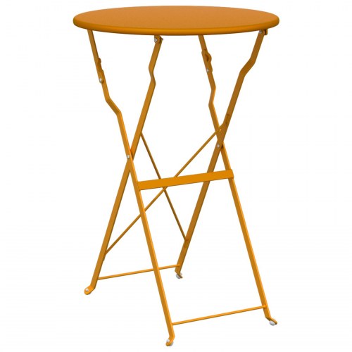 Sammenfoldeligt Bistrobord Sennepsgul Ø50x71 cm Pulverlakeret Stål