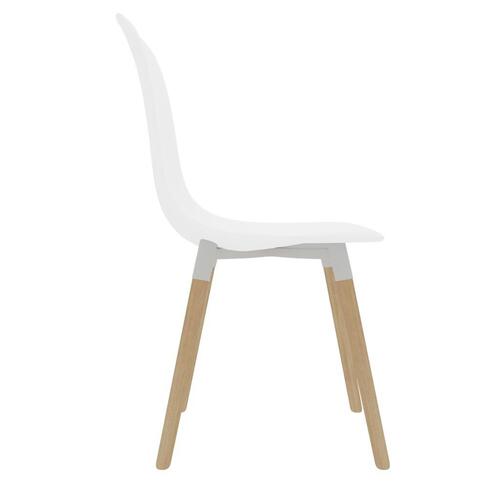 Spisebordsstole 6 stk. plastik hvid