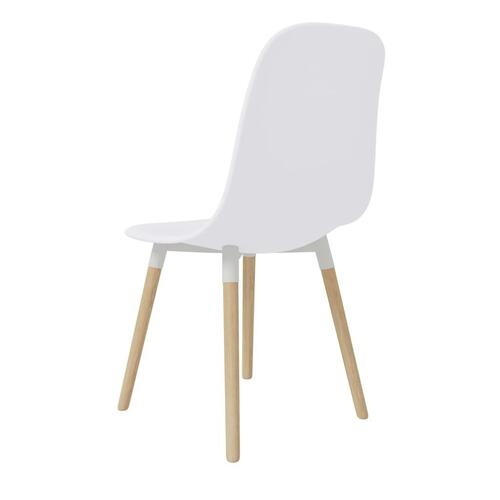 Spisebordsstole 6 stk. plastik hvid