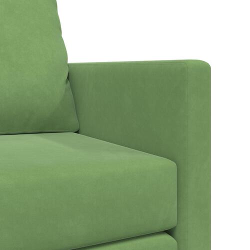 Sofa Lys grøn Stof, Træ 2-sæders Rektangulær Moderne