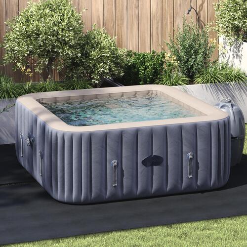 Firkantet Pool Overtræk Sort Polyester 274 x 274 cm