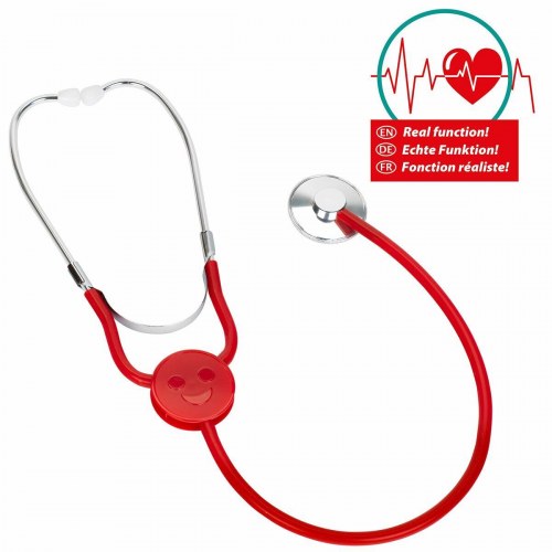 Lægesæt legetøj - Klein Toys Stetoskop, rød/blå