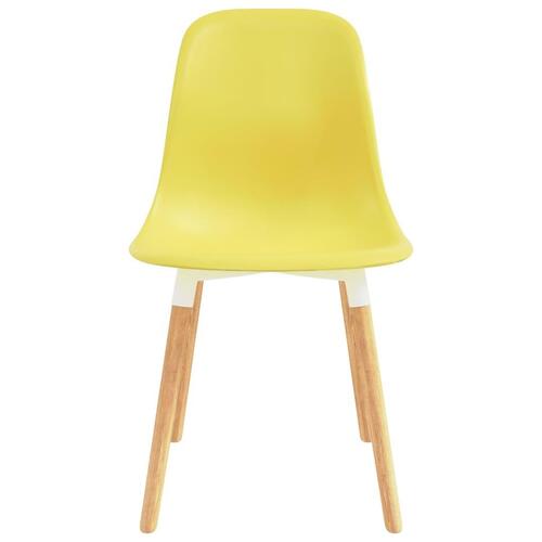 Spisebordsstole 4 stk. plastik gul