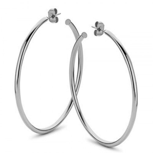 CO88 Collection øreringe til kvinder - sølvfarvede hoops