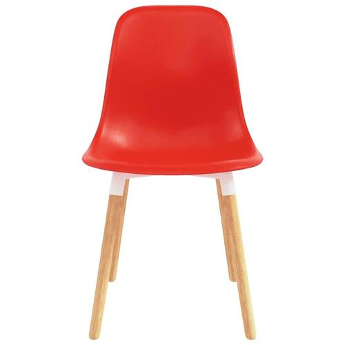 Spisebordsstole 2 stk. plastik rød