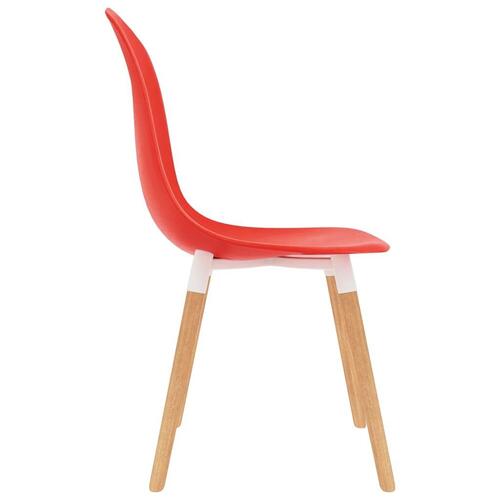 Spisebordsstole 2 stk. plastik rød