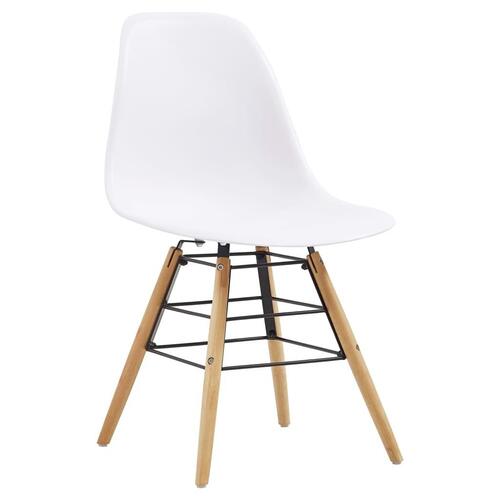 Spisebordsstole 4 stk. plastik hvid