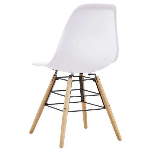 Spisebordsstole 4 stk. plastik hvid