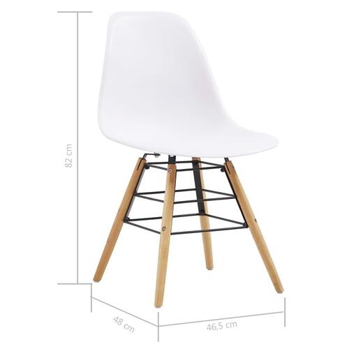 Spisebordsstole 4 stk. plastik hvid