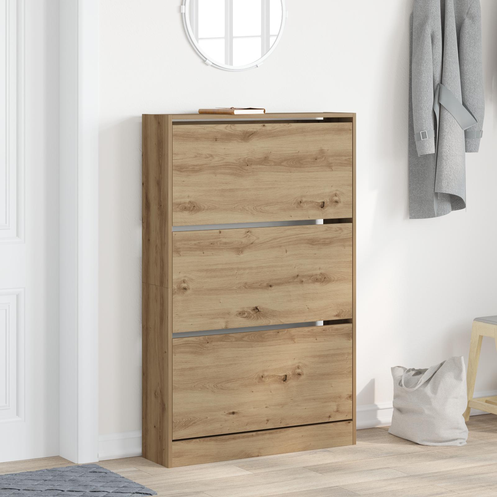 Skoskab Artisan Eg 80x21x125,5 cm Konstrueret Træ