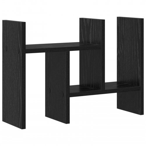 Skrivebordsorganisator Sort Egetræ 50x15,5x35,5 cm Spånplade