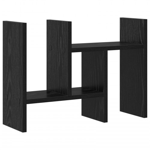 Skrivebordsorganisator Sort Egetræ 50x15,5x35,5 cm Spånplade