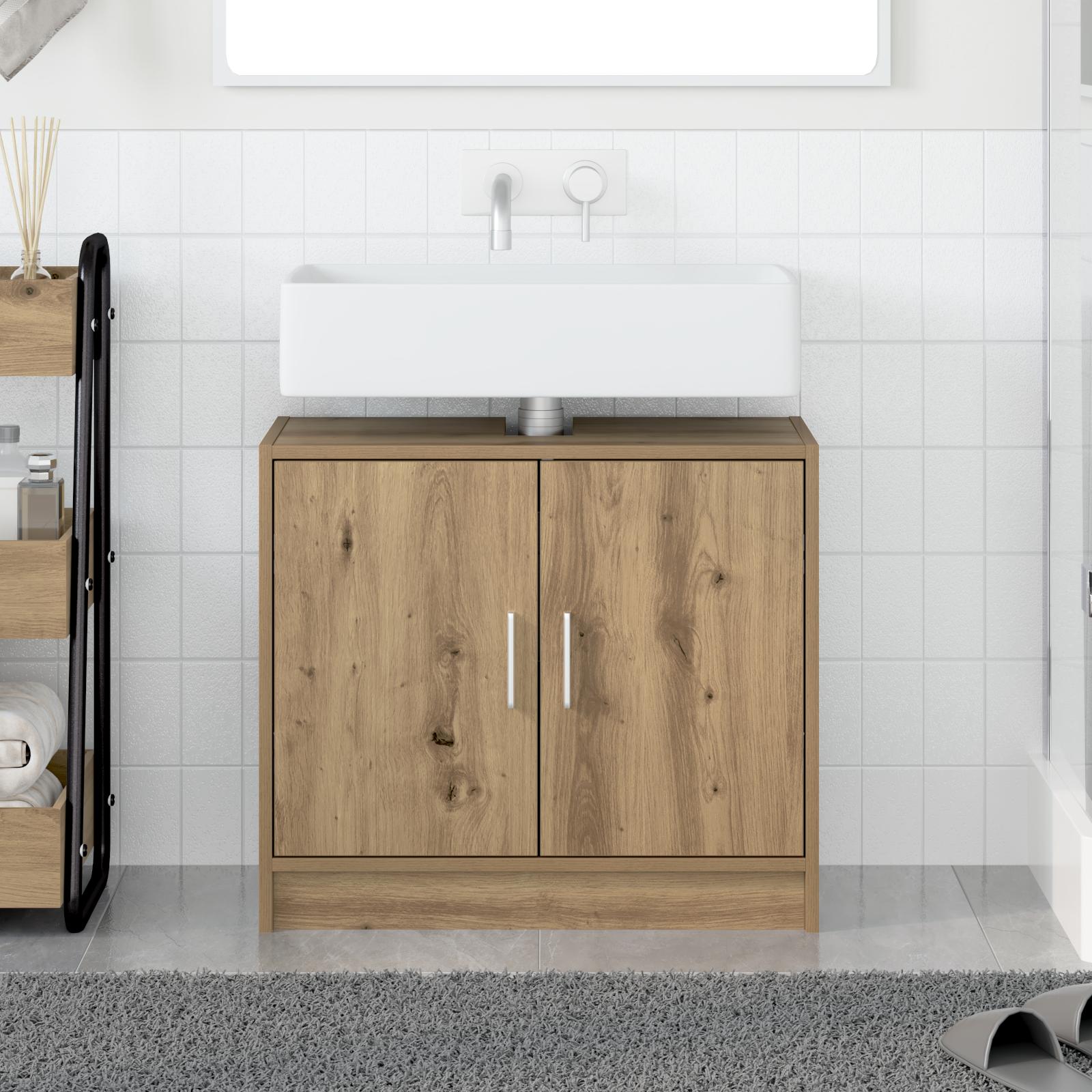 Badeværelsesskab Artisan Egetræ 63 x 29 x 55 cm Konstrueret træ