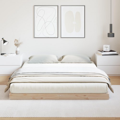 Sengestel 180x220 cm Massivt fyrretræ