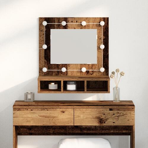Spejle Vintage træ Massivt genbrugstræ 60 x 31,5 x 62 cm Spejl