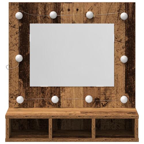 Spejle Vintage træ Massivt genbrugstræ 60 x 31,5 x 62 cm Spejl