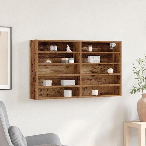 Vitrine Skab Gamle Træ 100x15x58 cm Konstrueret Træ