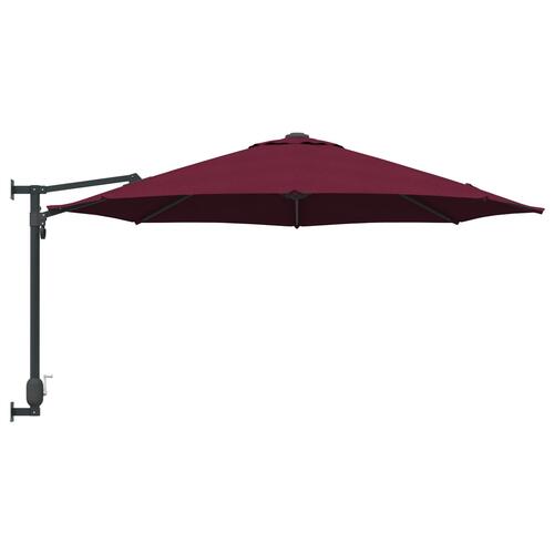 Terrasse Parasol Bordeaux rød Polyester Stor Sammenklappelig