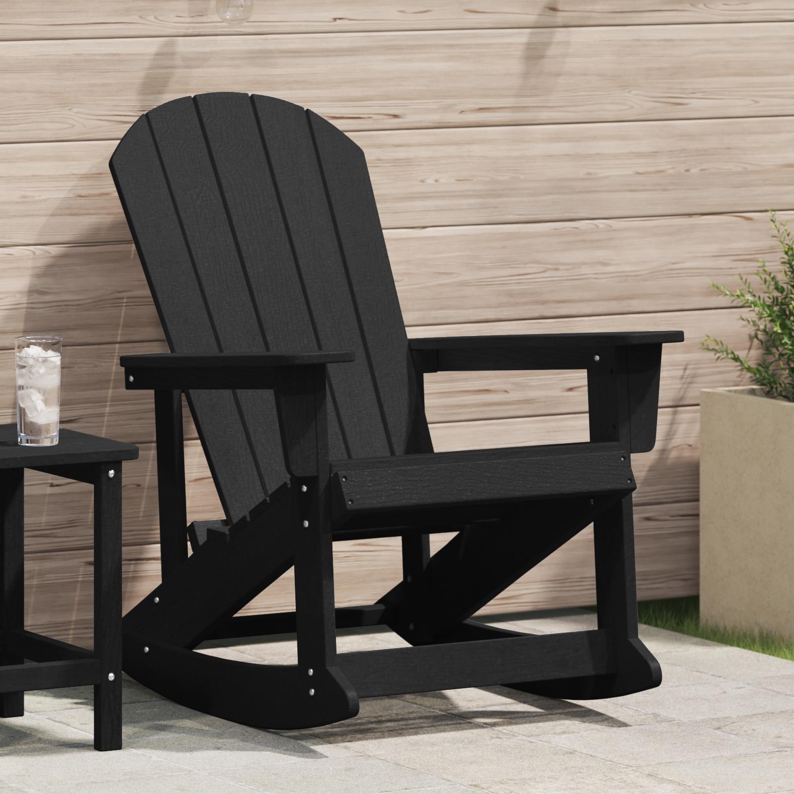 Adirondack gyngestol Sort 92 x 73,5 x 92 cm HDPE