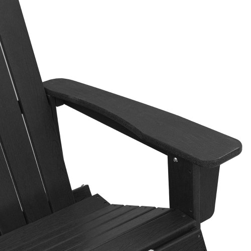 Adirondack Gyngestol Sort 73.5x92x90 cm HDPE