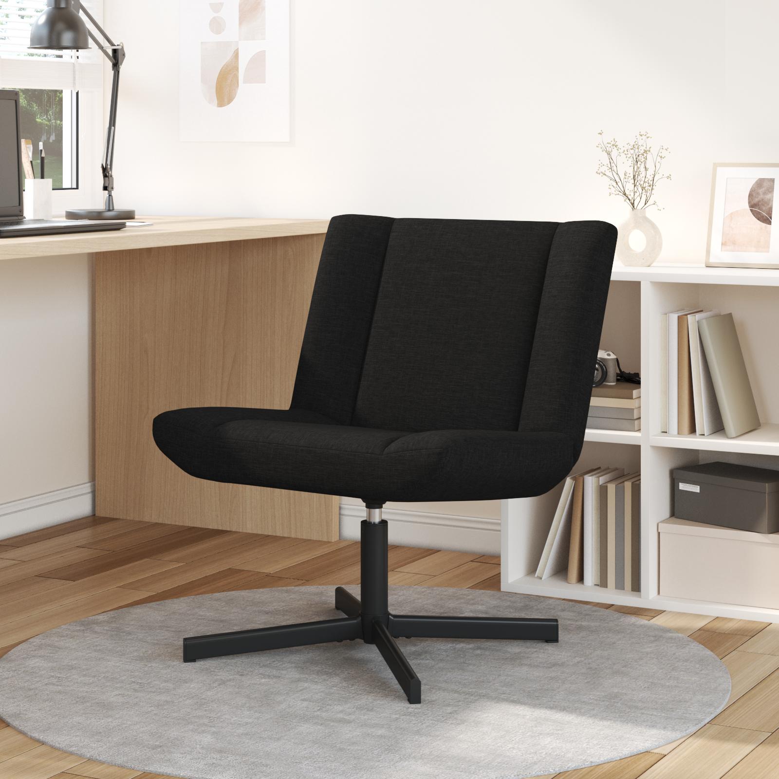 Drejestol Sort 63 x 75 x 76 cm Stof