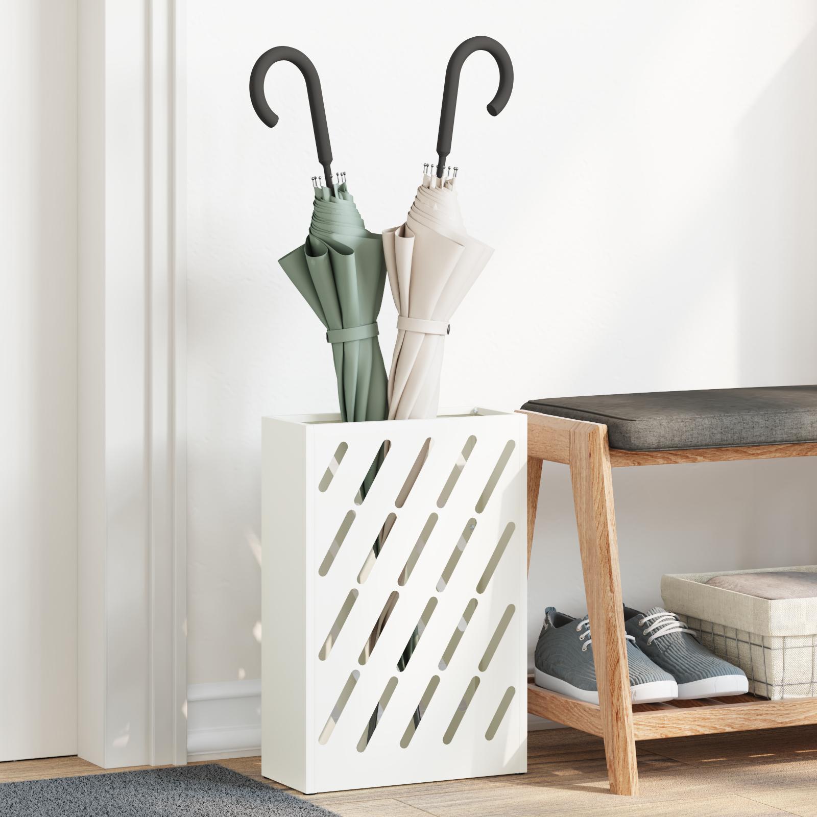 Parasolfod 28 X 12 X 41 Cm Stål - Hvid / Diagonale linjer