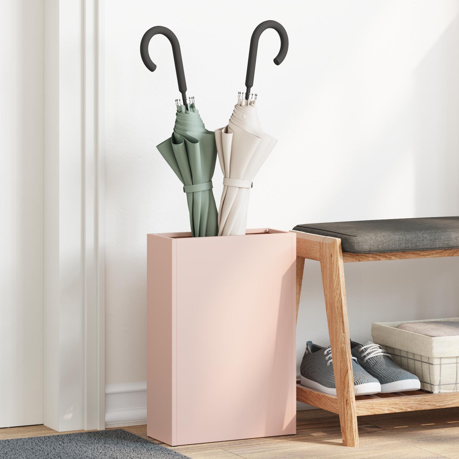 Parasolfod med opbevaring Lyserød 28 x 12 x 41 cm Stål