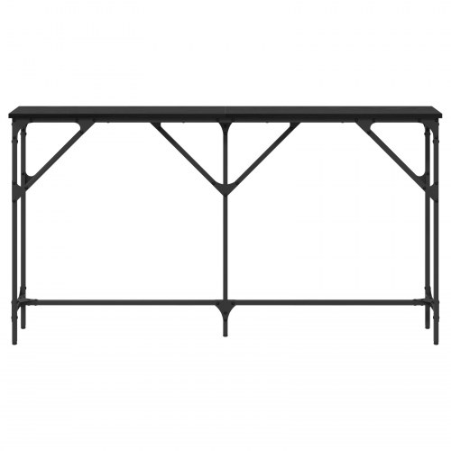 Konsolbord Sort egetræ 140x23x75 cm Ingeniørtræ