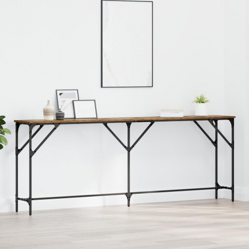 Konsolbord Gammel Træ 200x29x75 cm MDF